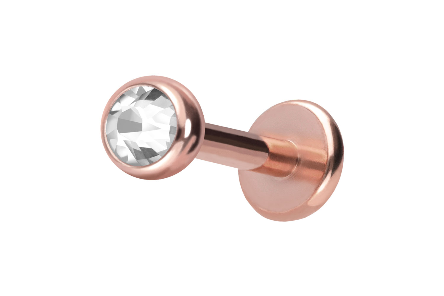Chirurgenstahl Labret Piercing KRISTALL